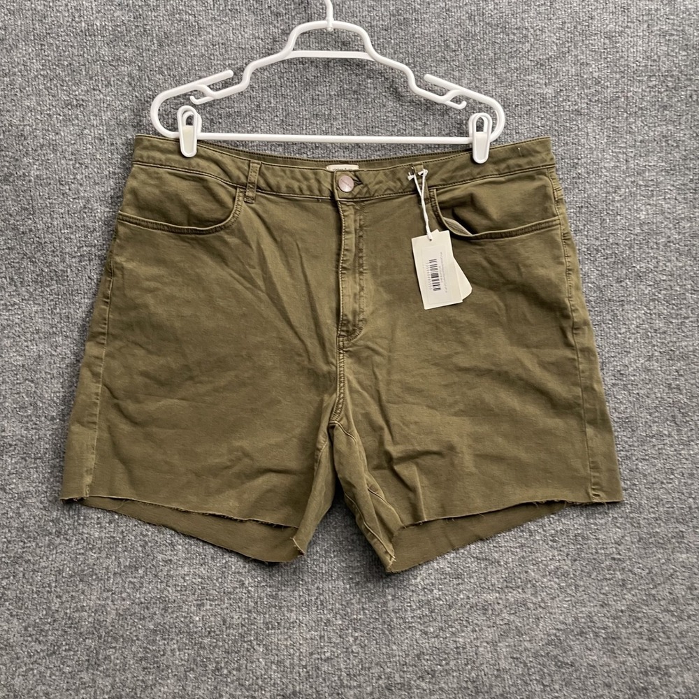 Ripton & Co Canvas Antique Shorts Womens Sz 36 Cut Off Hunter Green